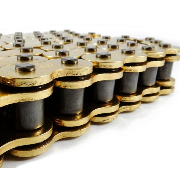 Alternative view of CORRENTE PARA MOTOCICLETA JDR 428 MODELO H DOURADA COM 132 ELOS