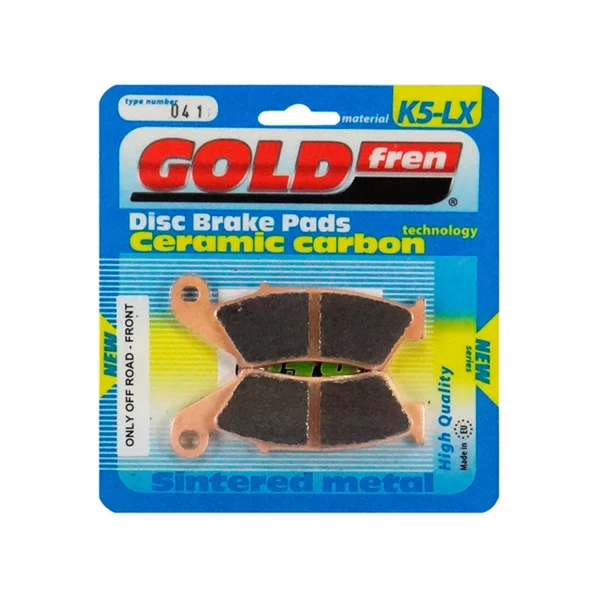 Alternative view of PASTILHA DE FREIO DIANTEIRA GOLD FREN CRF 250 R/X / CRF 450 R/X / CRF 230/ KX 250F/450F/ RMZ/ YZF/ WRF