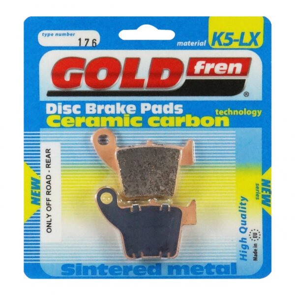 Alternative view of PASTILHA DE FREIO TRASEIRA GOLD FREN CRF 250R 04/25 CRF 450R 02/25 CRF 250X 04/17 CRF 250F