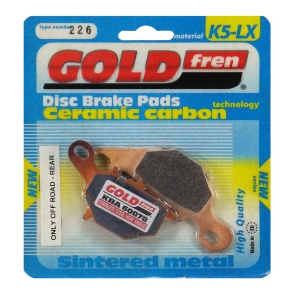 Alternative view of PASTILHA DE FREIO TRASEIRA  GOLD FREN YZF 250-450 KXF 250-450 RMZ 250-450