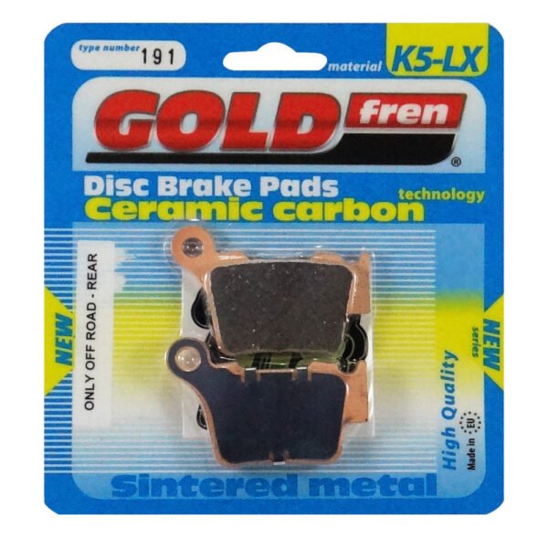 Alternative view of PASTILHA DE FREIO TRASEIRA GOLD FREN KTM SX/EXC/XCF