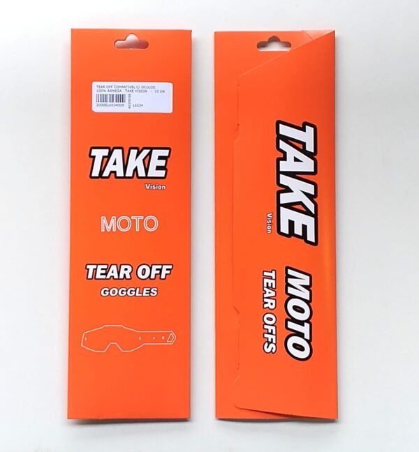 TEAR OFF COMPATIVEL C/ OCULOS LEATT VELOCITY / IRIZ (TODOS) 10 UN TAKE VISION