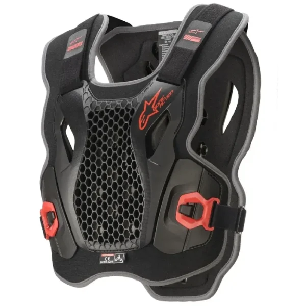 COLETE ALPINESTARS BIONIC ACTION CHEST PRETO VERMELHO XL/2X