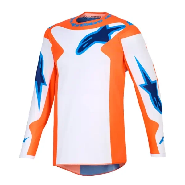 CAMISA ALPINESTARS FLUID GRID LARANJA AZUL G