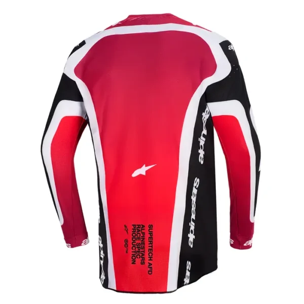 Alternative view of CAMISA ALPINESTARS SUPERTECH AFD VISTA PRETO VERMELHO BRANCO G