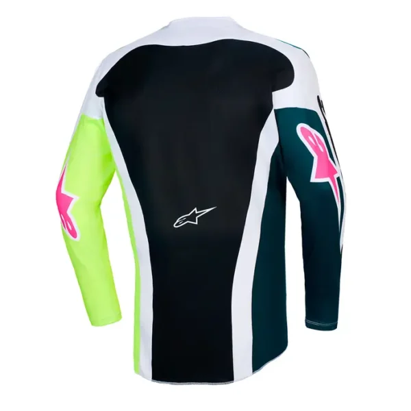 Alternative view of CAMISA ALPINESTARS RACER PORTL VERDE BRANCO PRETO GG