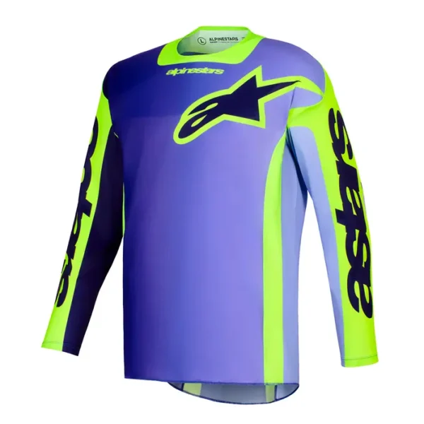 CAMISA ALPINESTARS RACER PORTL ROXO AMARELO FLUO P