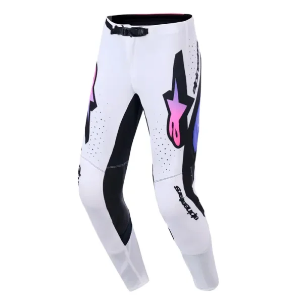 CALCA ALPINESTARS SUPERTECH AFD VISTA BRANCO ROXO PRETO 46