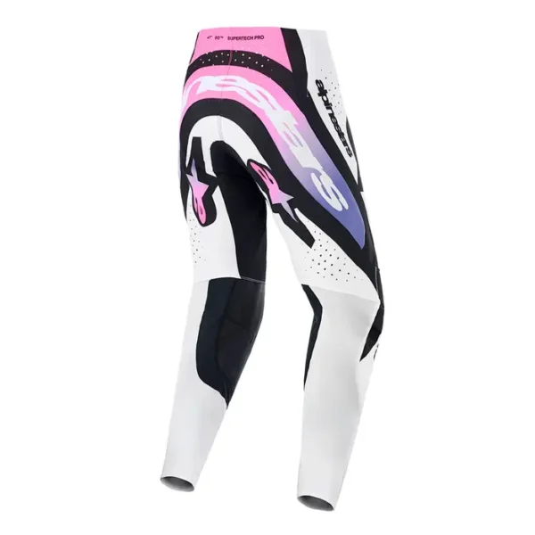 Alternative view of CALCA ALPINESTARS SUPERTECH AFD VISTA BRANCO ROXO PRETO 46