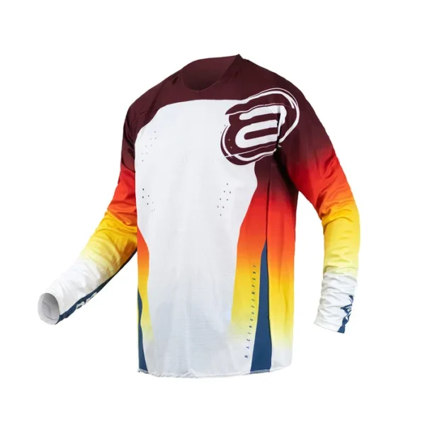 CAMISA ASW PODIUM NITRO BRANCO VERMELHO LARANJA G