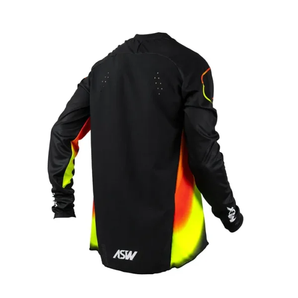 Alternative view of CAMISA ASW PODIUM GHOST PRETO VERMELHO AMARELO FLUO GG