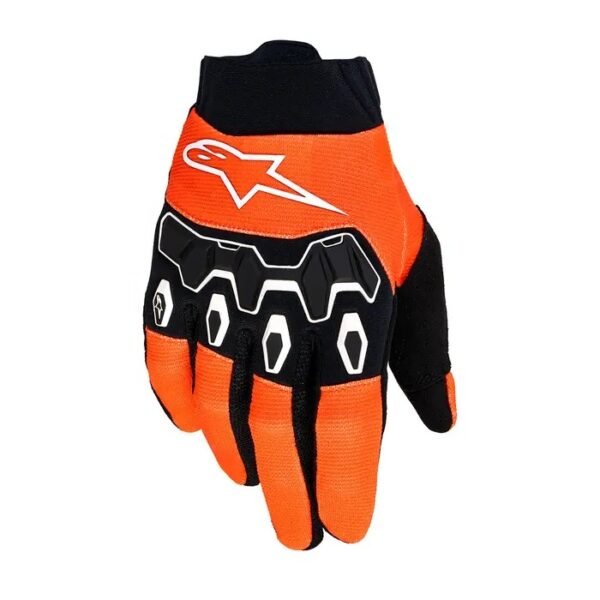 LUVA ALPINESTARS YOUTH KIDS FULL BORE V2 LARANJA BRANCO PRETO G
