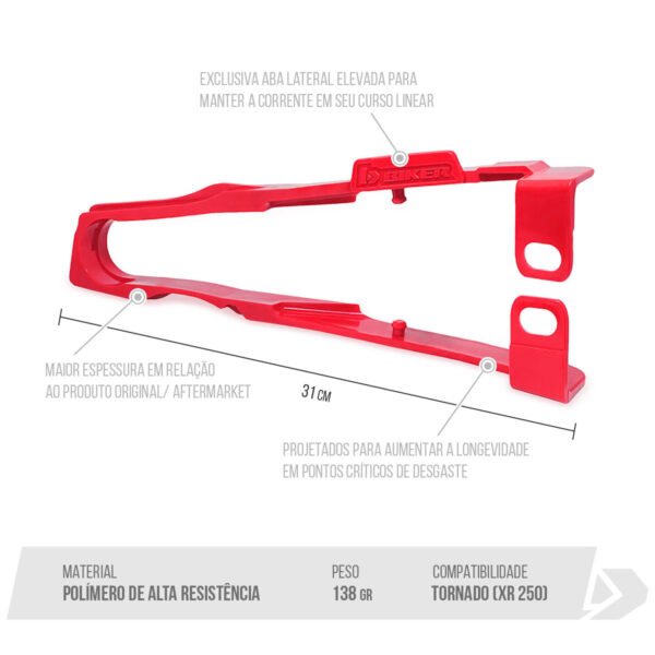 Alternative view of GUIA DE CORRENTE DIANTEIRO HONDA TORNADO